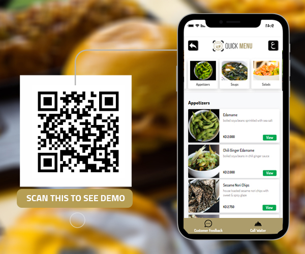 Digital Menu with QR Code for Restaurants